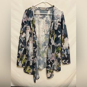 Soft Surroundings Open Floral Flowy Cardigan Size Small‎